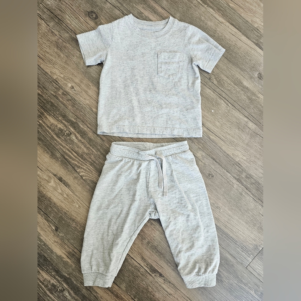 Light Gray Two-Piece Park Clothes Set
